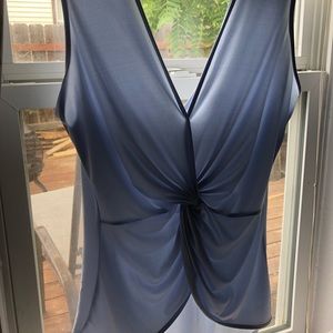 Sleeveless sky blue top